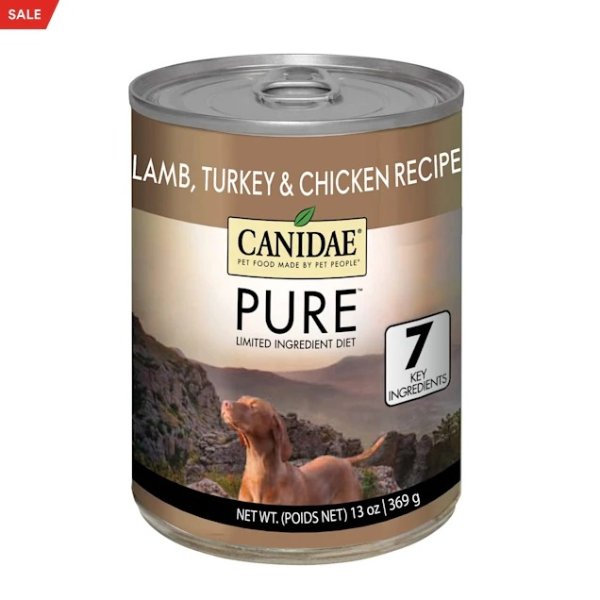 PURE Grain Free Elements with Lamb, Turkey & Chicken Wet Dog Food, 13 oz., Case of 12 | Petco