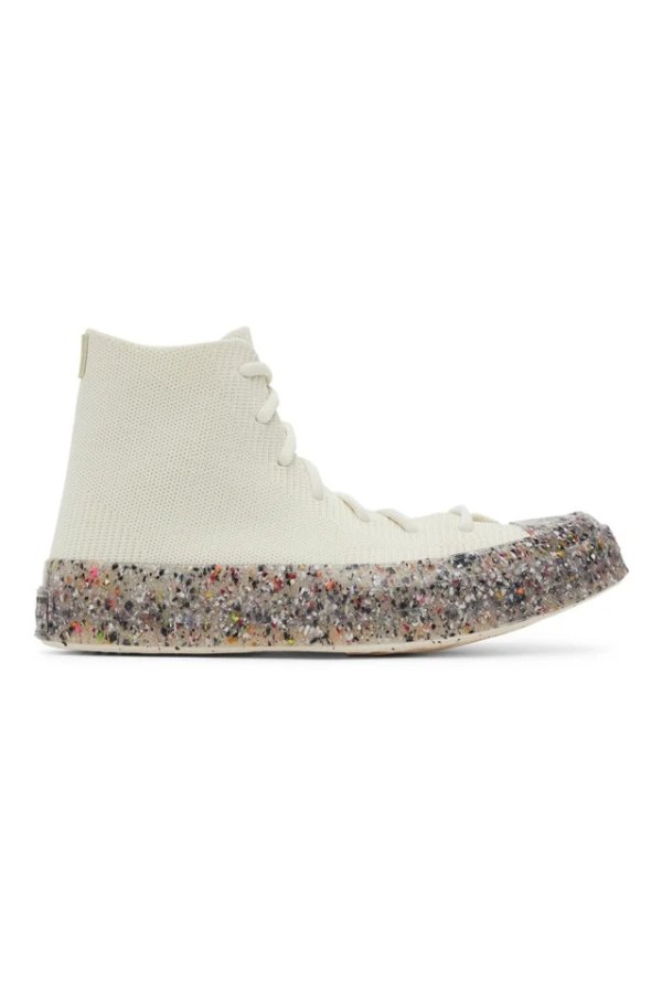 White Renew Chuck 70 Knit High Top Sneakers