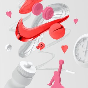 Nike 情人节系列精选 粉嫩运动鞋、工装夹克、运动裤促销