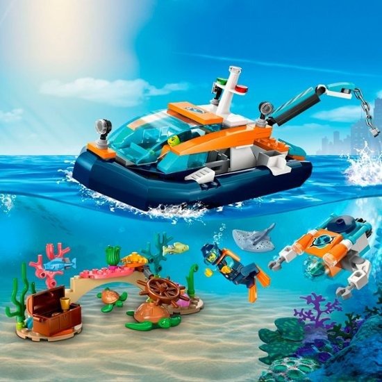 - City Explorer Diving Boat Ocean Building Toy Set Play 60377