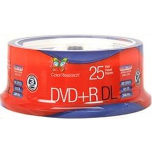  Color Research 25-Pack Spindle of 8X 8.5 GB DVD+R 双层光盘 (C18-42012) 