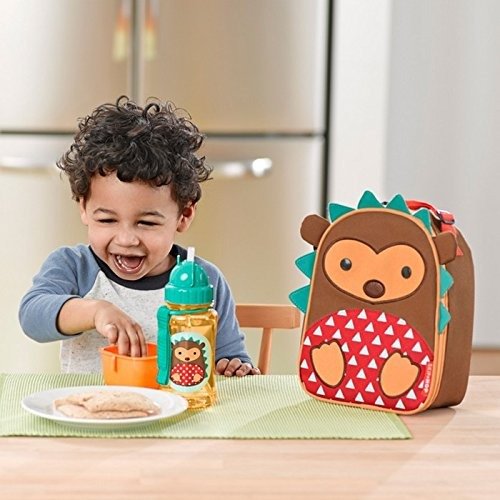 Zoo Kids Insulated Lunch Box, Hudson Hedgehog, Brown