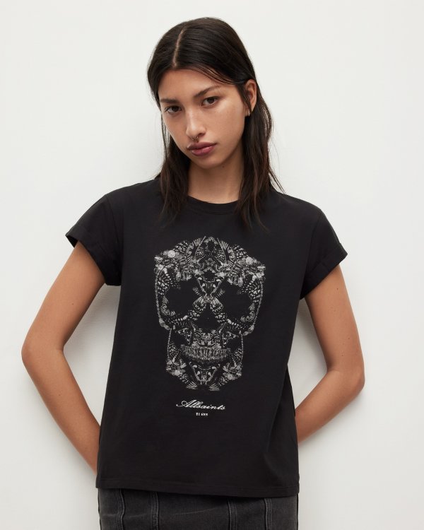 Forte Anna T-Shirt Black | ALLSAINTS US