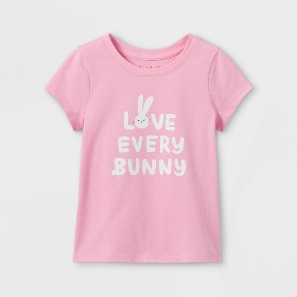Toddler Girls' 'Love Every Bunny' Graphic T-Shirt - Cat & Jack™ Medium Pink