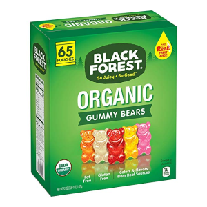 Black Forest Organic Gummy Bears Candy, 0.8-Ounce Bag (Pack of 65)