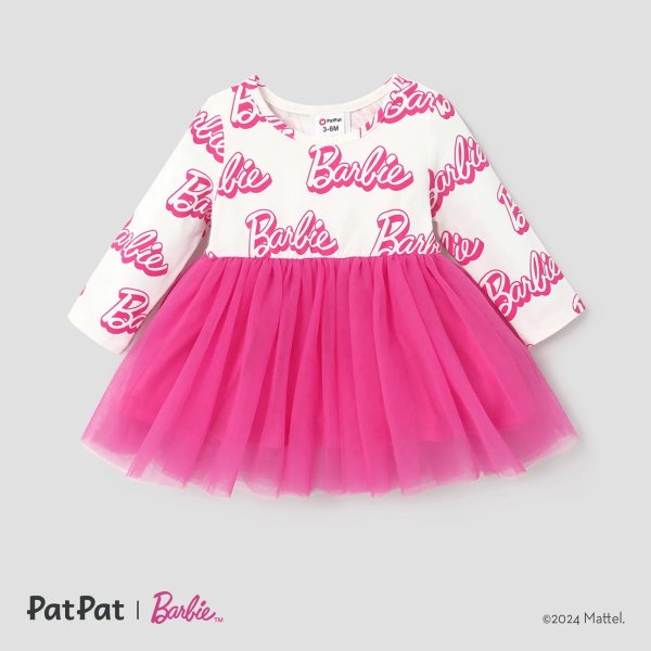 Barbie Baby Girl Cotton Letter Print Sesh Tutu Skirt