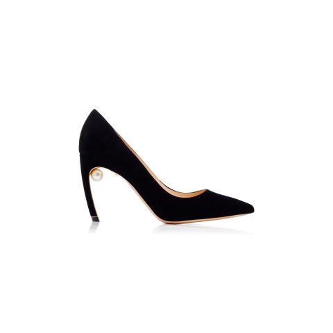Nicholas KirkwoodMira Pearl-Embellished Suede Pumps