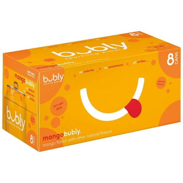 bubly Mango Sparkling Water - 8pk/12 fl oz Cans
