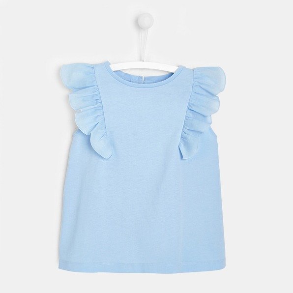 Girl t-shirt with ruffle sleeves