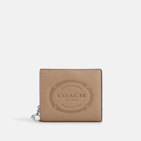 snap wallet with coach heritage