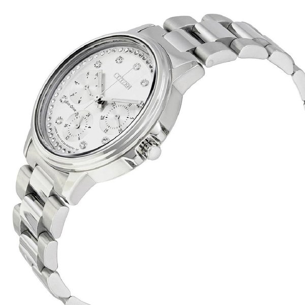 Women's Silhouette Crystal Eco-Drive Stainless Steel Watch, 36mm