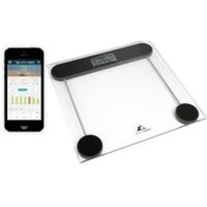 Weight Gurus Smartphone-Connected Digital Bathroom Scale, 0358 (clear)