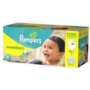 2 Pampers Diapers & Wipes Combo Packs