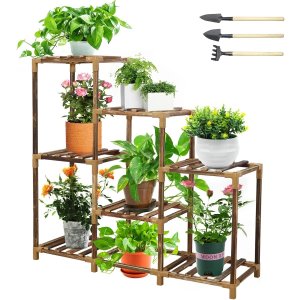 GHodec 木制植物架 可摆放7盆植物