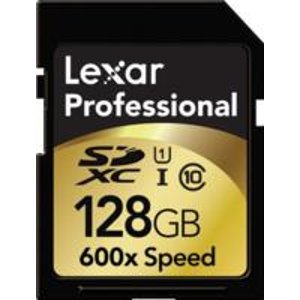 Lexar Professional 600x 128GB SDXC UHS-I Flash Memory Card