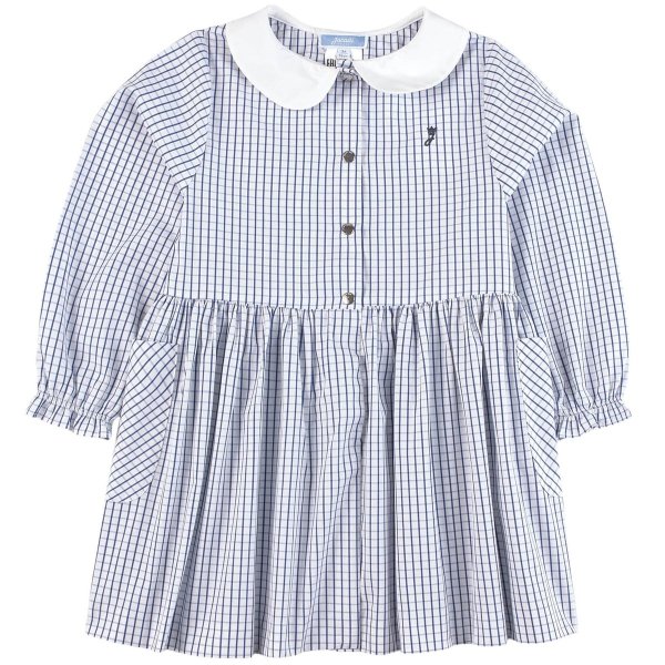 White School Checkered Dress | AlexandAlexa
