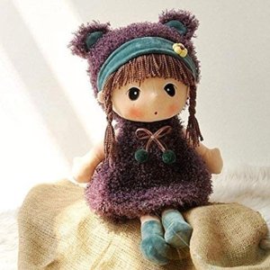Plush Toys ,17'' Girl Doll Super Soft Plush Puppy Stuffed Animal Toy ( Purple )