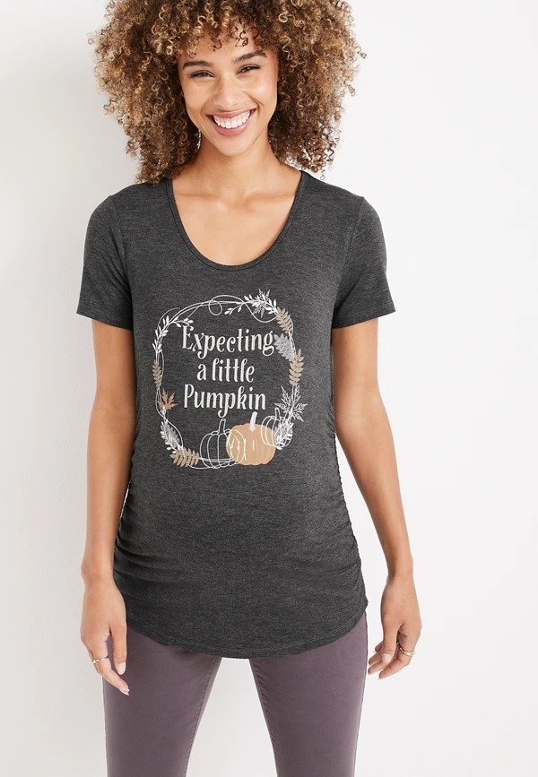 Expecting A Little Pumpkin Maternity Graphic Tee