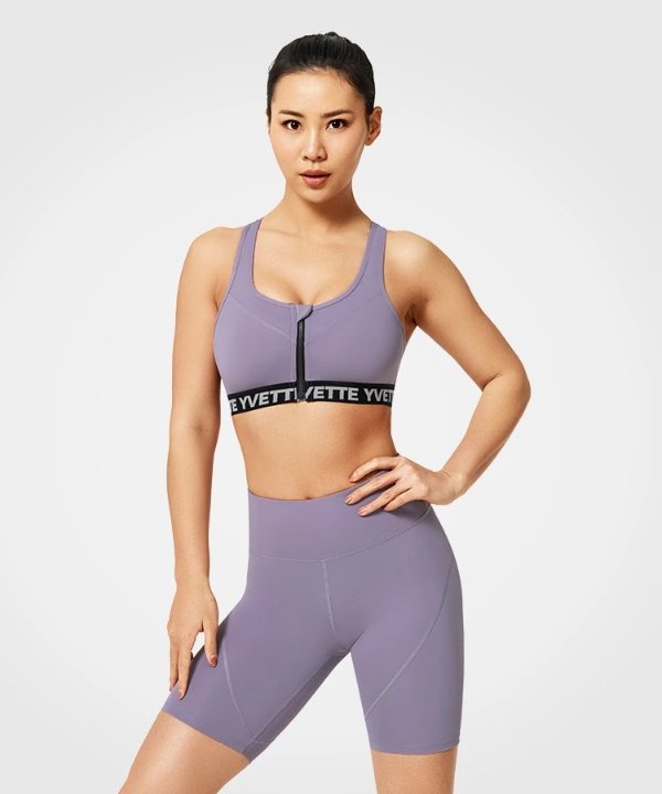 Enfold Zip Front Icon Women's High Support Sports Bra
