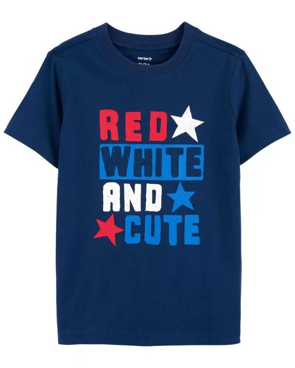 小童红白蓝T恤