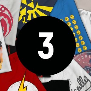 Mystery Geek 3 Pack of T-Shirts + FREE GIFT