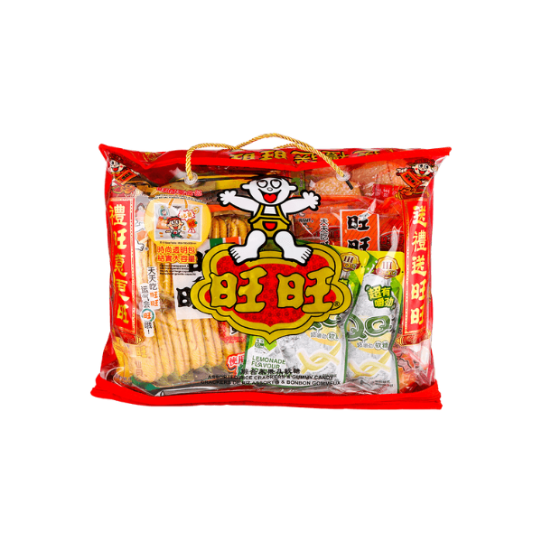 WANT WANT Chinese New Years Gift Pack - Mixed Rice Crackers & Gummy Candy, 32.01oz