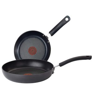 T-fal Ultimate Hard Anodized 2-Piece Scratch Resistant Titanium Nonstick Thermo-Spot PFOA Free 10/12-Inch Cookware Set