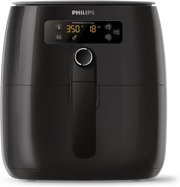 Digital Airfryer with Fat Removal Technology + Recipe Cookbook, 3 qt