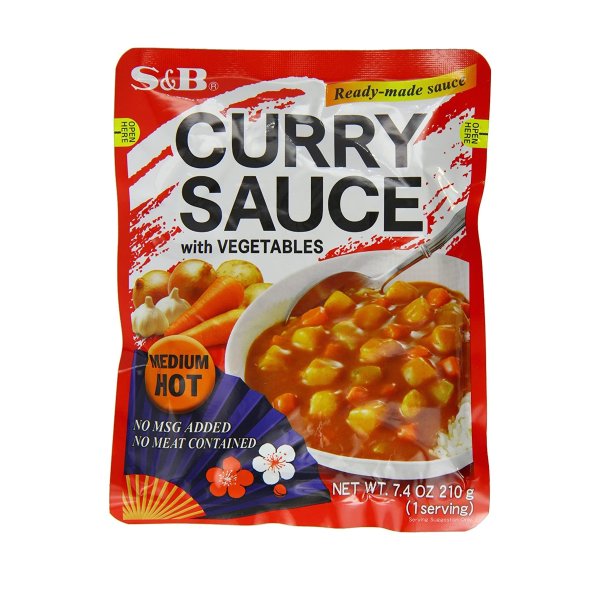 Curry Sauce with Vegetables Medium Hot, 7.4-Ounce, Pack of 10
