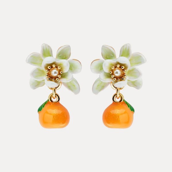 Orange Stud Earrings