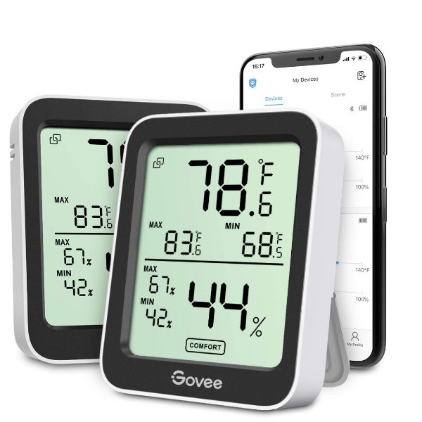 Bluetooth Hygrometer Thermometer 2 pack
