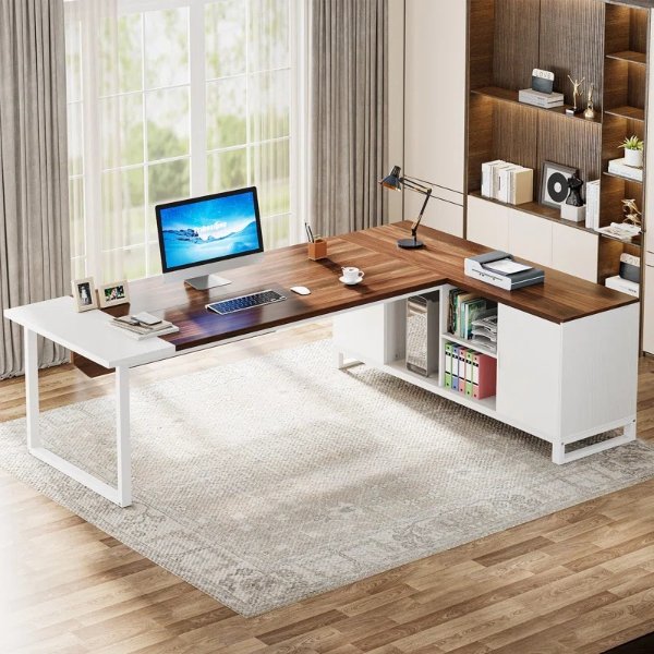 70.87'' Executive Desk and File Storage Cabinet