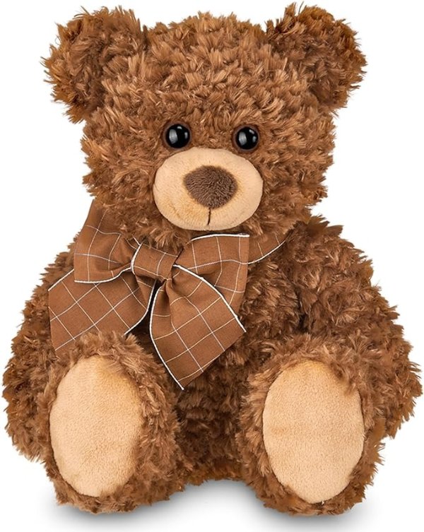 Bearington Lil' Reggie Teddy Bear 12 Inch Teddy Bear Stuffed Animal - Large Teddy Bear - Brown Teddy Bear