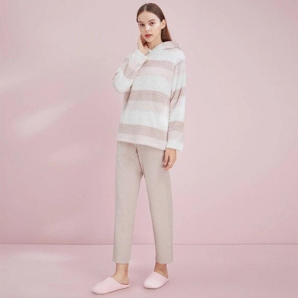 Women's Striped Polar Fleece Pajama