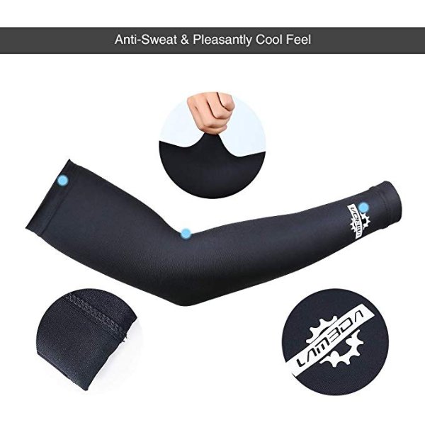 UV Cycling Sleeves Black Arm Sleeves Running Arm Cover UV Protection