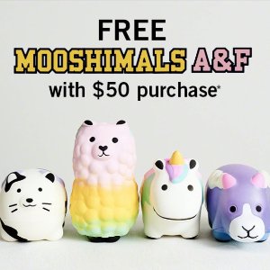 Free Mooshimals with Your $50 Purchase @ Abercrombie & Kids