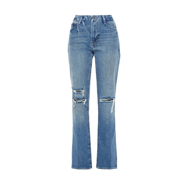 Le Mini Boot-Cut distressed mid-rise bootcut jeans