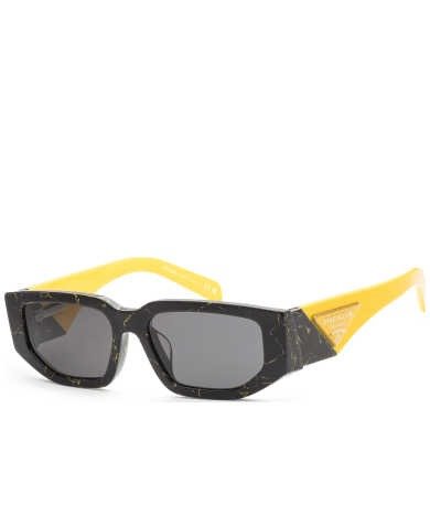 Prada Men's Black Rectangular Sunglasses SKU: PR-09ZSF-19D5S0 UPC: 8056597750646