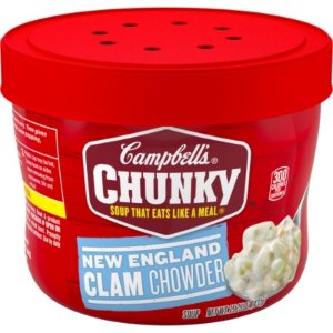 Campbell's Chunky New England Clam Chowder, 15.25 oz. Bowl (Pack of 8)