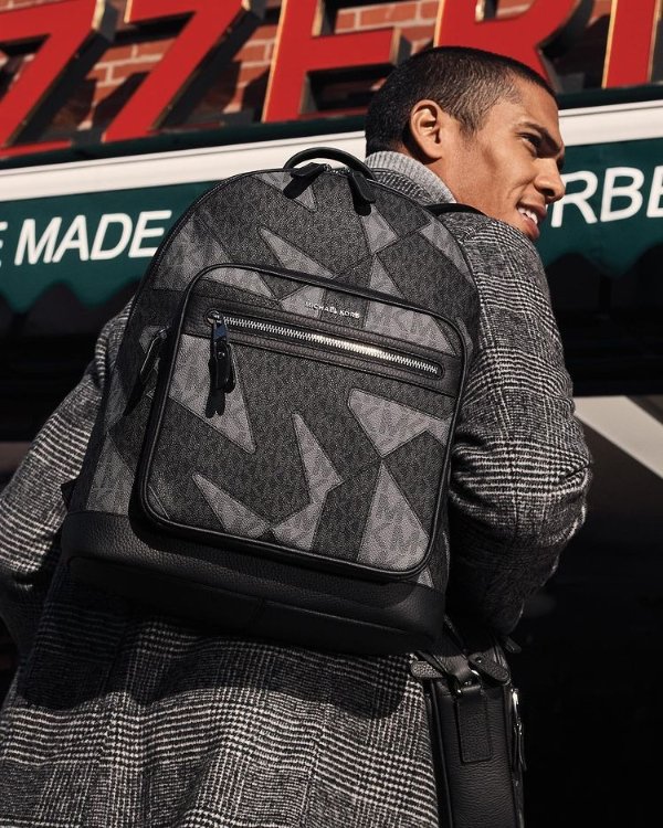 Hudson Two-Tone Graphic Logo Backpack