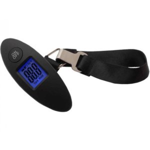 90lb Portable Electronic Digital Luggage Scale in Black