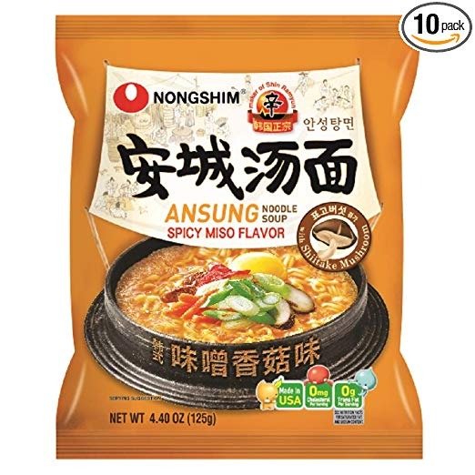 Noodle Soup, Ansung Tang Myun, 4.4 Ounce (Pack of 10)