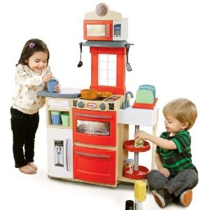 Little Tikes Cook 'n Store Play Kitchen with 32 Piece Accessory Play Set