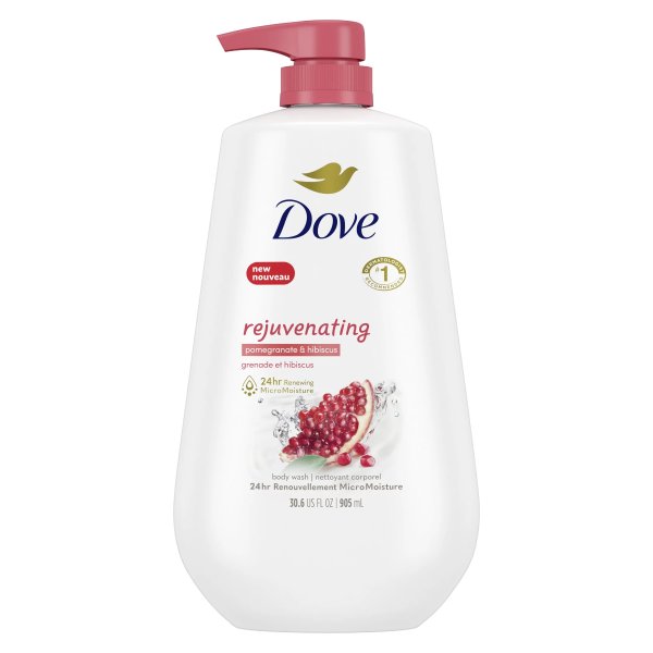 Rejuvenating Liquid Body Wash with Pump Pomegranate & Hibiscus, 30.6 oz