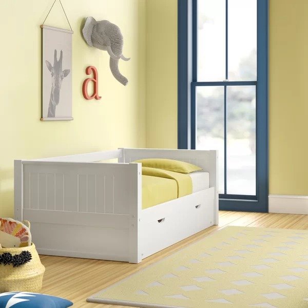 Burkley Twin Solid Wood Platforms Bed with Trundle by Mack & Milo™