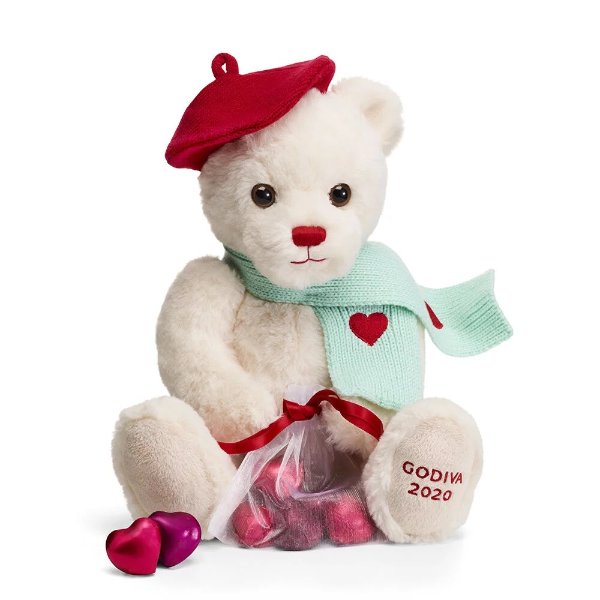 Valentine's Day 2020 Limited Edition Plush Teddy Bear with Chocolate Hearts