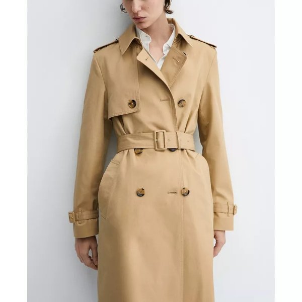 Women's Belted Classic Trench Coat