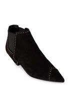 Black Blaze Studded Suede Ankle Booties