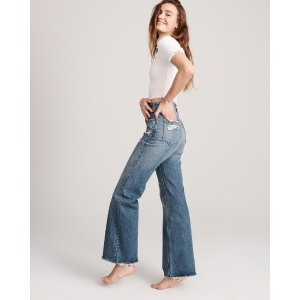 abercrombie and fitch wide leg jeans