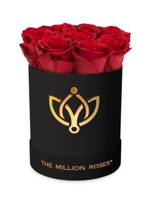 - Basic Box Collection Roses in Black Round Box